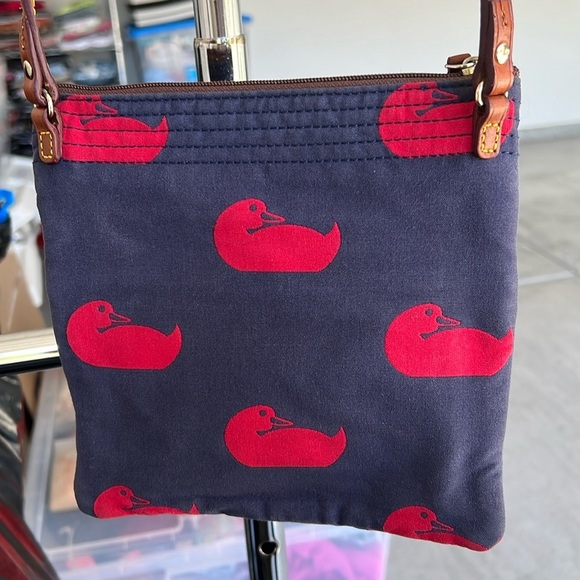 Dooney & Bourke vintage mini crossbody bag, canvas and leather trim - Picture 4 of 13